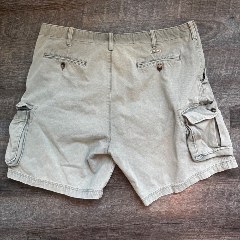 Woolrich 3530 Cargo Shorts Size 40 Regular‎ Dill Green Cotton Corduroy Utility